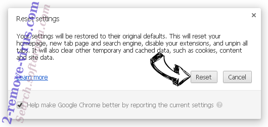 SearchMaster Adware Chrome reset