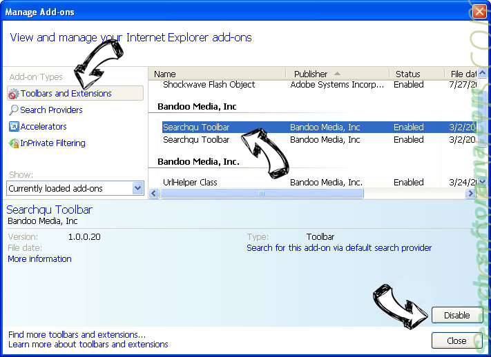SearchMaster Adware IE toolbars and extensions