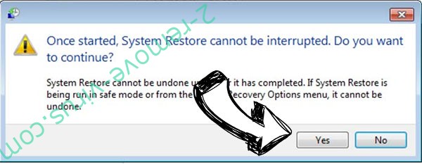 FOO ransomware removal - restore message