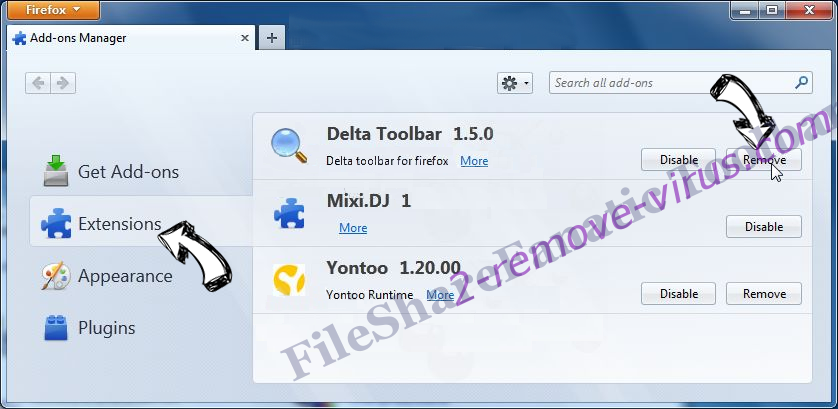 FileShareFanatic Toolbar Firefox extensions