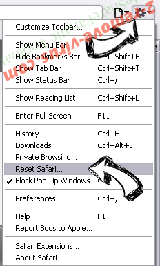 Status 77 ampxsearch Safari reset menu