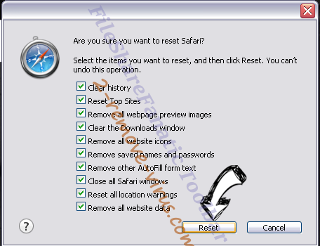 TestForSpeed Toolbar Safari reset