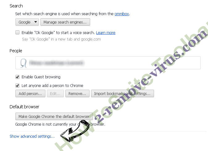 Onlinewebsearch.com.au Chrome settings more