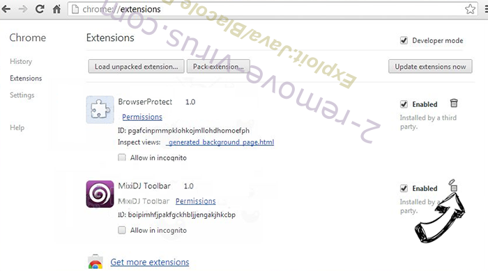 Exploit:Java/Blacole.BR Chrome extensions remove