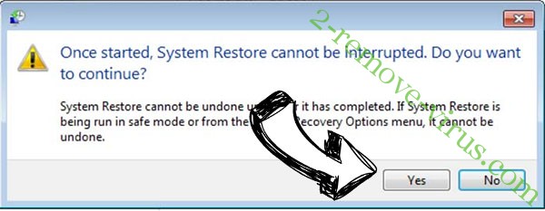 Zimba ransomware removal - restore message