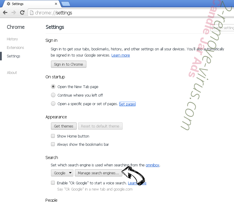 Bingsearch.club Chrome extensions disable