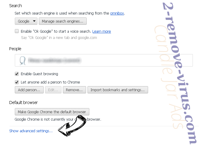 Email Enhanced Virus Chrome settings more