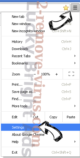 Bvsearch.com Chrome menu