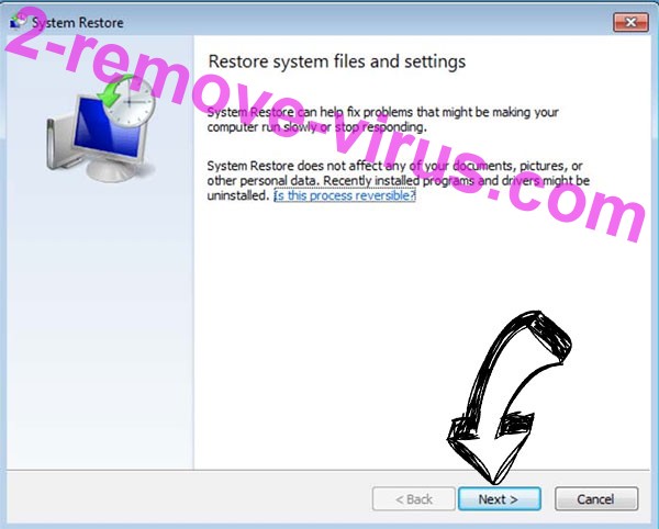 Get rid of Supprimer Tcvp le virus de fichier - Tcvp suppression du rançongiciel - restore init