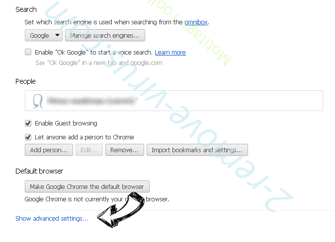 “The Needed Font Wasn’t Found” Scam Chrome settings more