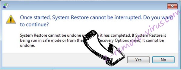 YOUF ransomware removal - restore message