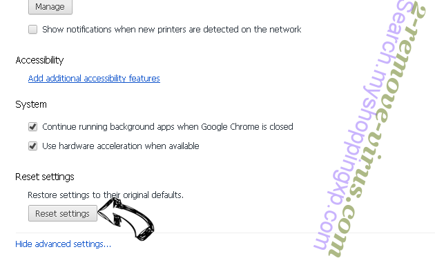 Searchudak Chrome advanced menu