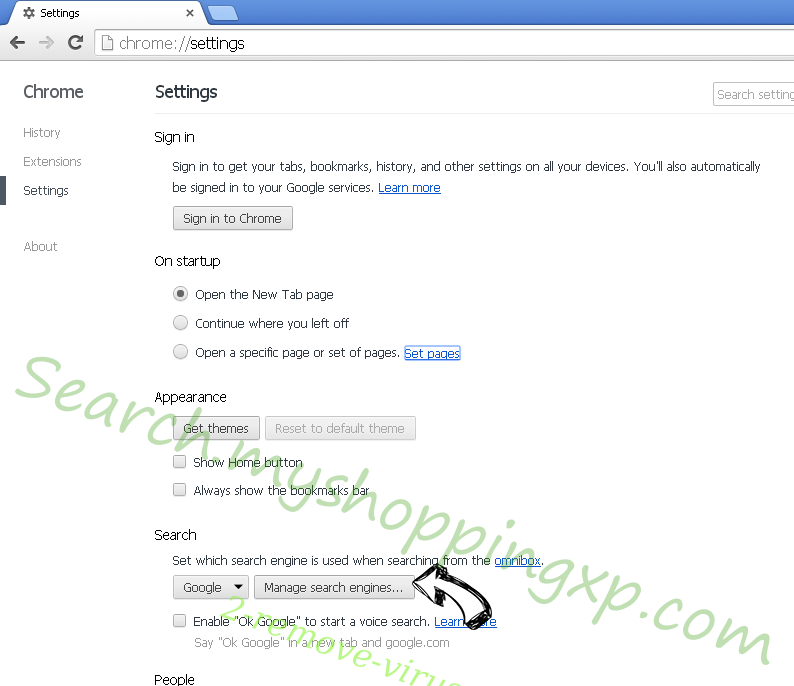 Search.whiteskyservices.com Chrome extensions disable