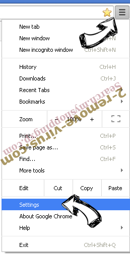 Search.myshoppingxp.com Chrome menu