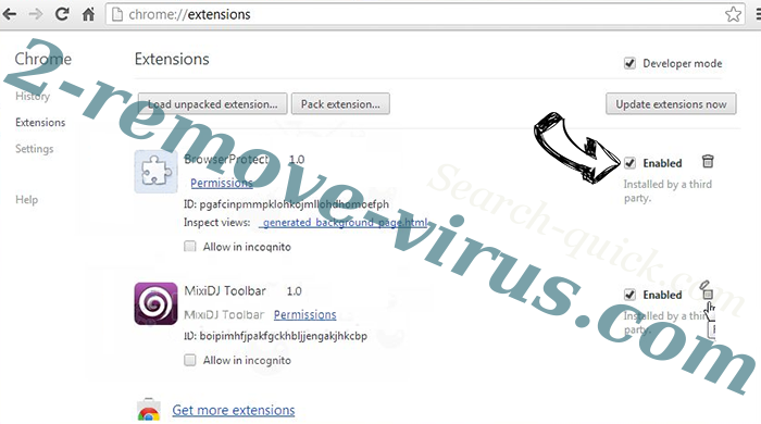 Images Switcher Adware Chrome extensions disable