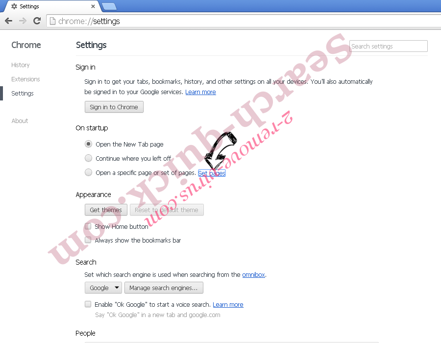 Images Switcher Adware Chrome settings