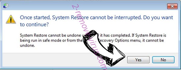 Resgateseup ransomware removal - restore message