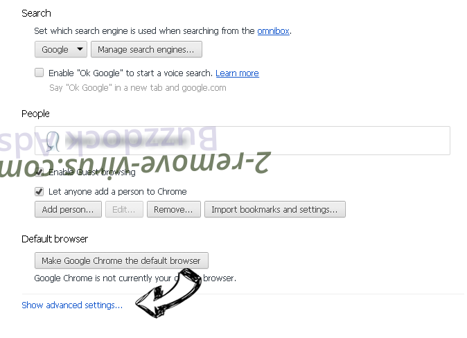 V9Search.com Chrome settings more