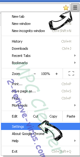 Search.porterice.com Chrome menu