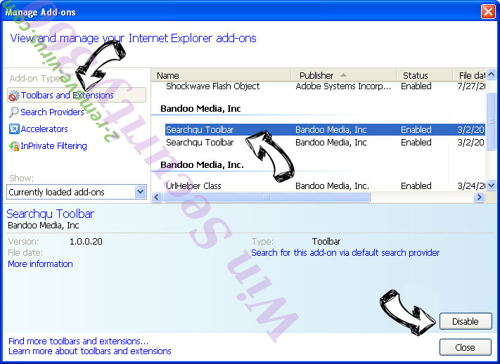Search.easymapsaccess.com IE toolbars and extensions