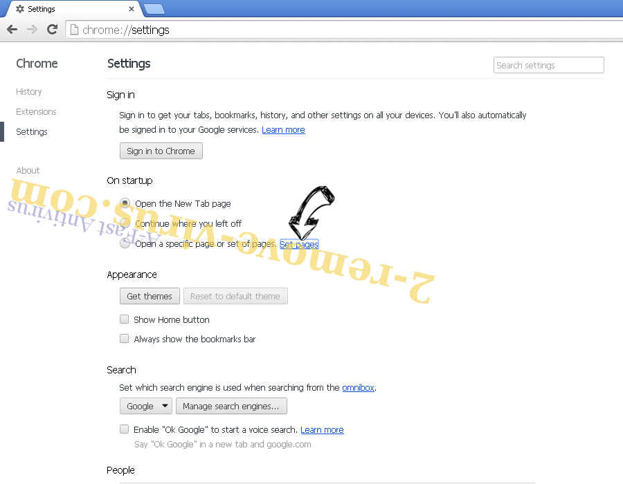 Softonic Web Search redirect Chrome settings
