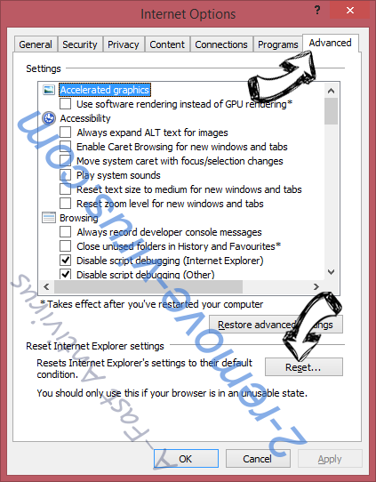 Fake Microsoft Warning Alert Virus IE reset browser