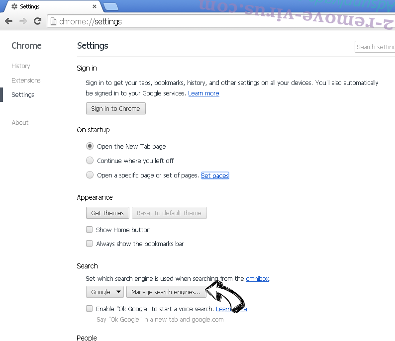 ChromeSearch.win Chrome extensions disable