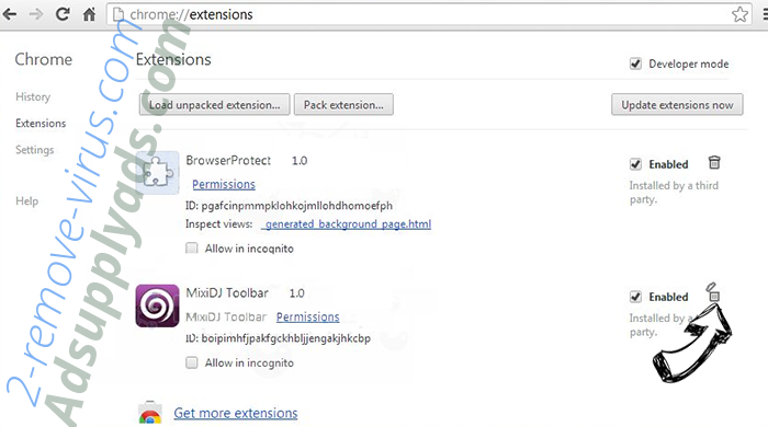 Search.otwexplain.com Chrome extensions remove