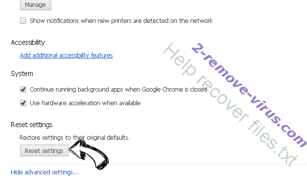 Websearch.searchfix.info Chrome advanced menu