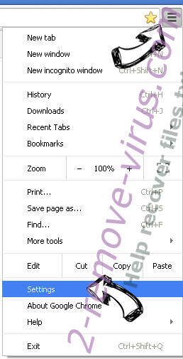 Searchy.easylifeapp.com Chrome menu