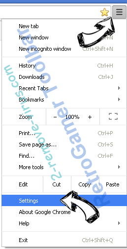 Search.sidecubes.com Chrome menu