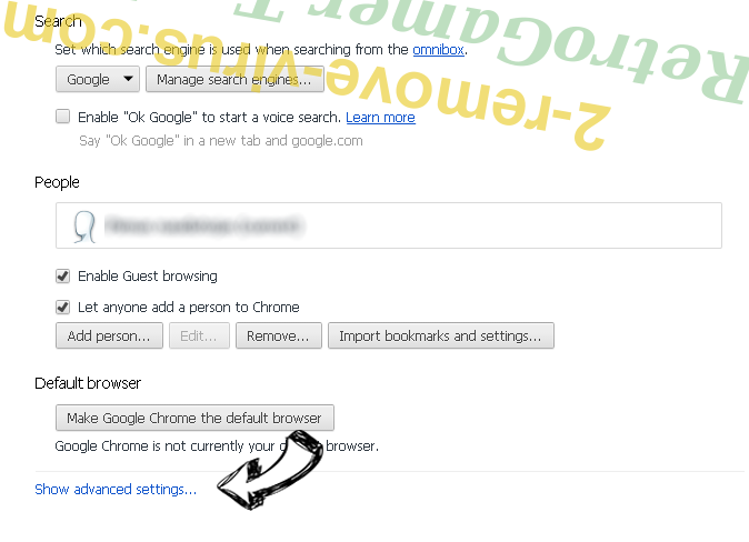 Search.anysearchmanager.com Chrome settings more