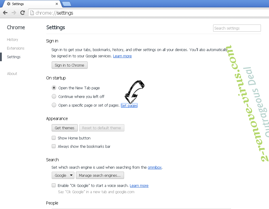 Alwaysweb.info Chrome settings