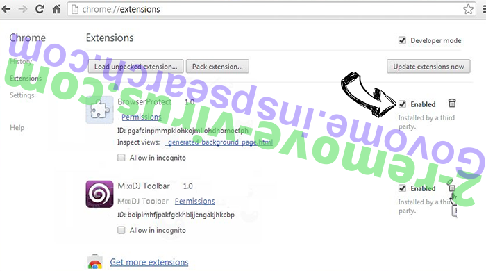 Search-me.club Virus Chrome extensions disable