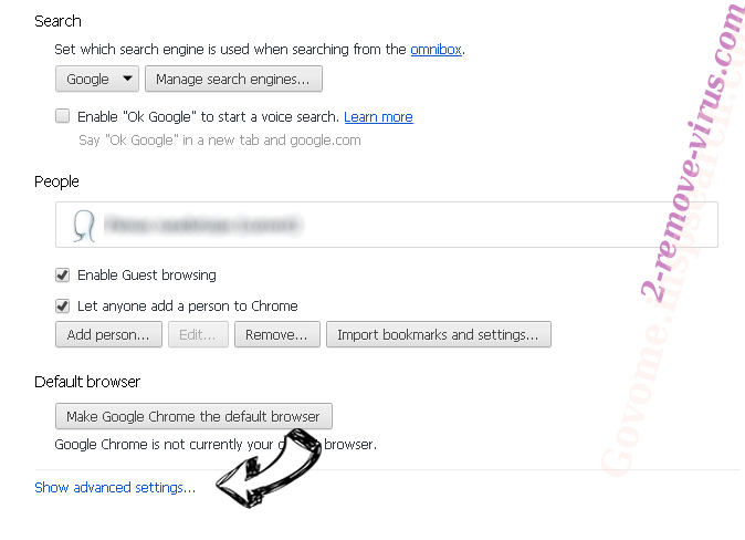 Search-me.club Virus Chrome settings more