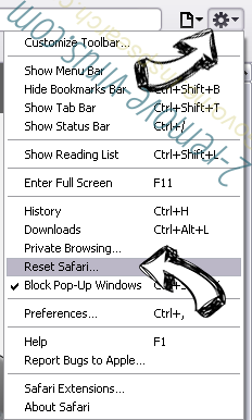 Search-me.club Virus Safari reset menu