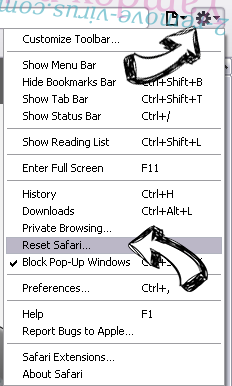 Windows Product Key Expired Scam Safari reset menu