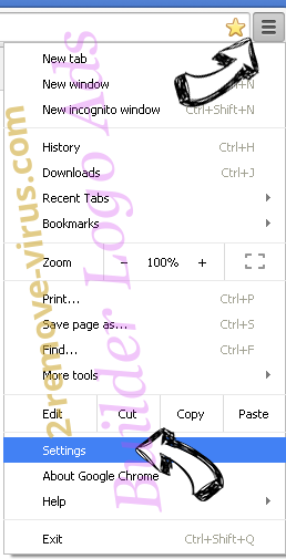 Search.searchw3m.com virus Chrome menu