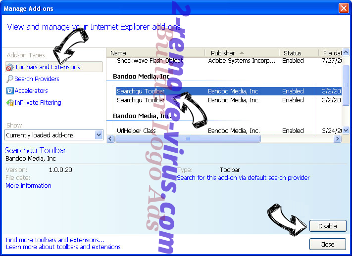 Search.searchw3m.com virus IE toolbars and extensions