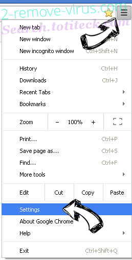 Search.easyrecipesaccess.com Chrome menu