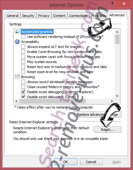 .ccc File Extension Virus IE reset browser