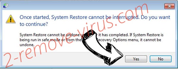 .aes files ransomware removal - restore message