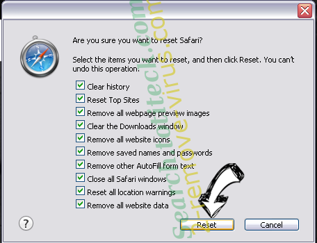.ccc File Extension Virus Safari reset