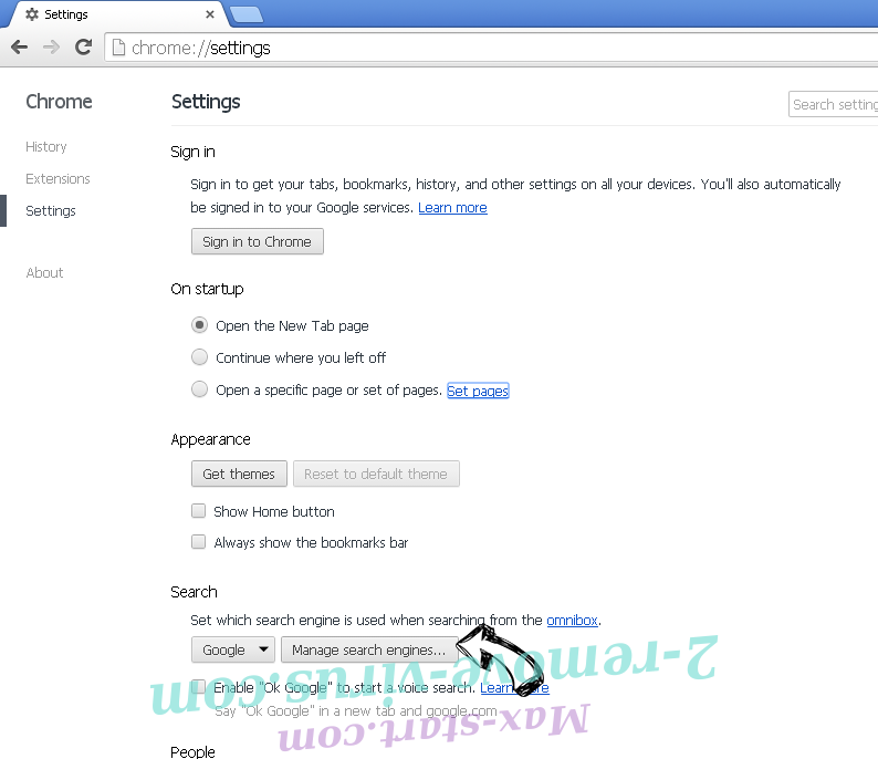 Search.adlux.com Chrome extensions disable