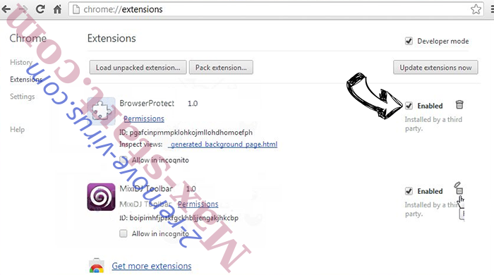 Search.adlux.com Chrome extensions disable