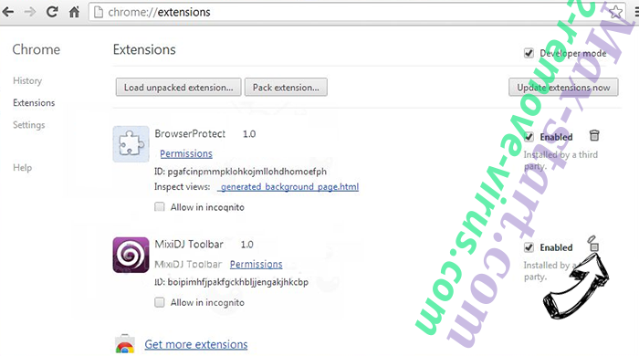 MergeDocsOnline Hijacker Chrome extensions remove