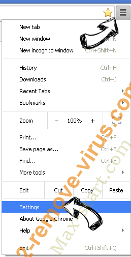 Search.adlux.com Chrome menu