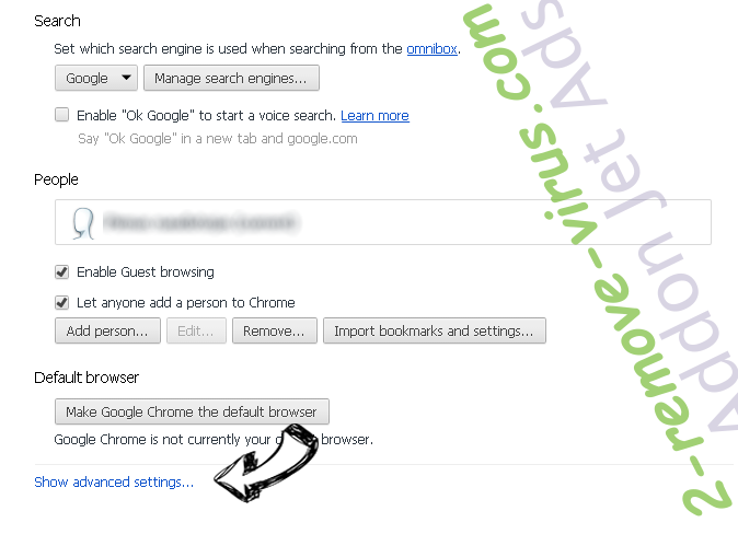 Search.SearchtAccess.com Chrome settings more