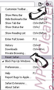 MPC Cleaner Safari reset menu