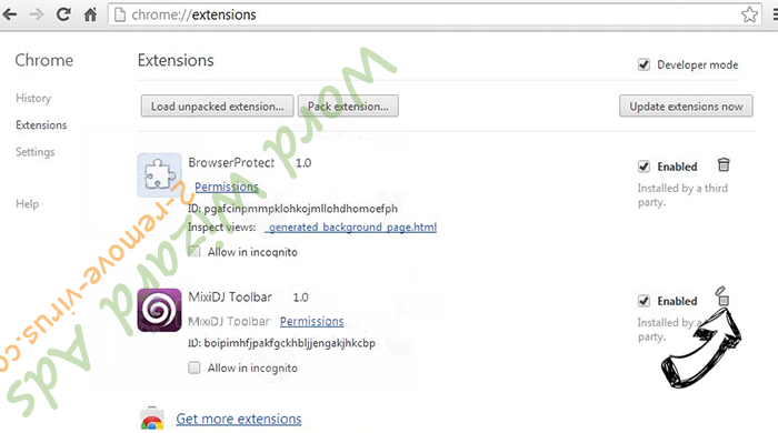 Search.searchwti.com Chrome extensions remove
